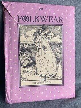 Folkwear 201 Prairie Dress Sewing Pattern Womens Size Small to Large Vintage